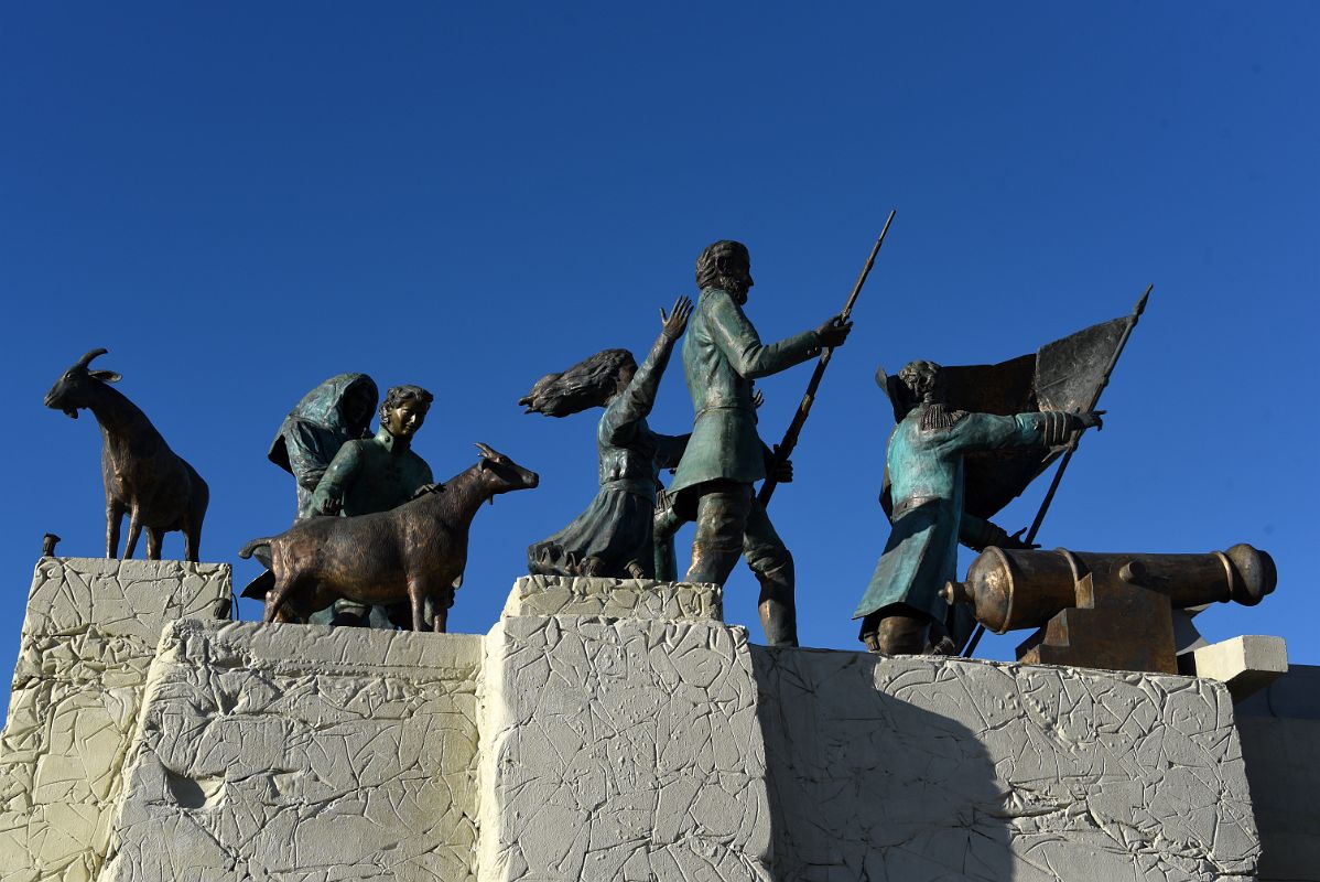 07C Figures On The Schooner Ancud On The Taking Possession Of The Strait of Magellan Monument In Punta Arenas Chile